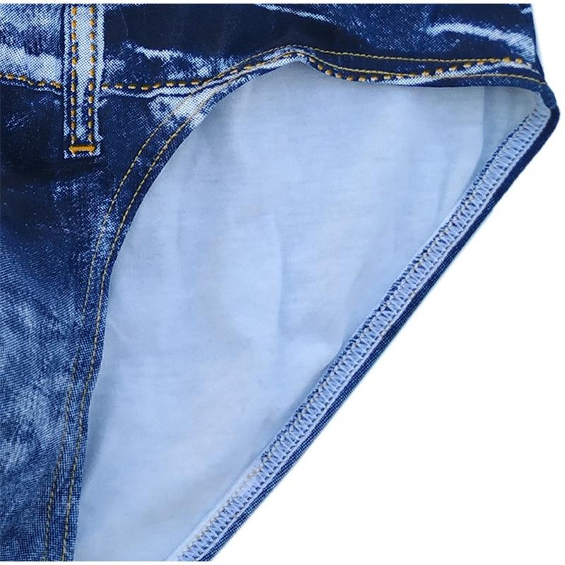 Herren 3D Faux Denim Baumwolle Dreiecksslips - Atmungsaktive und stilvolle Shorts Unterwäsche