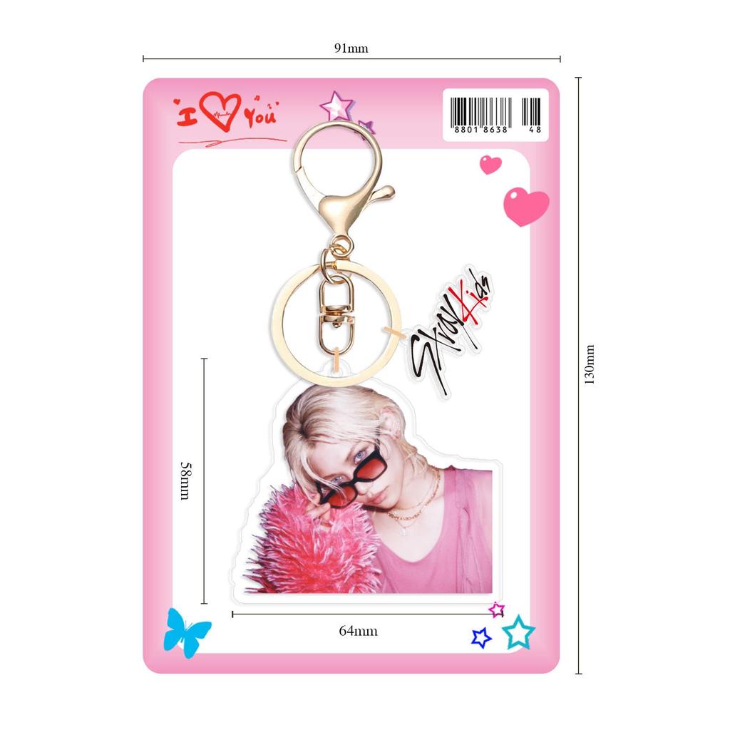 Stray Kids 'DO IT' Star Support Double-Sided Acrylic Pendant Keychain DIY