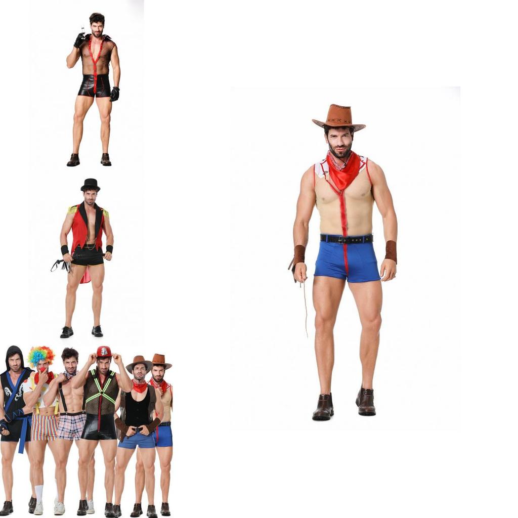 Firefighter Themed Men's Costume Set With Vibrant Colors And Polyester Fabric