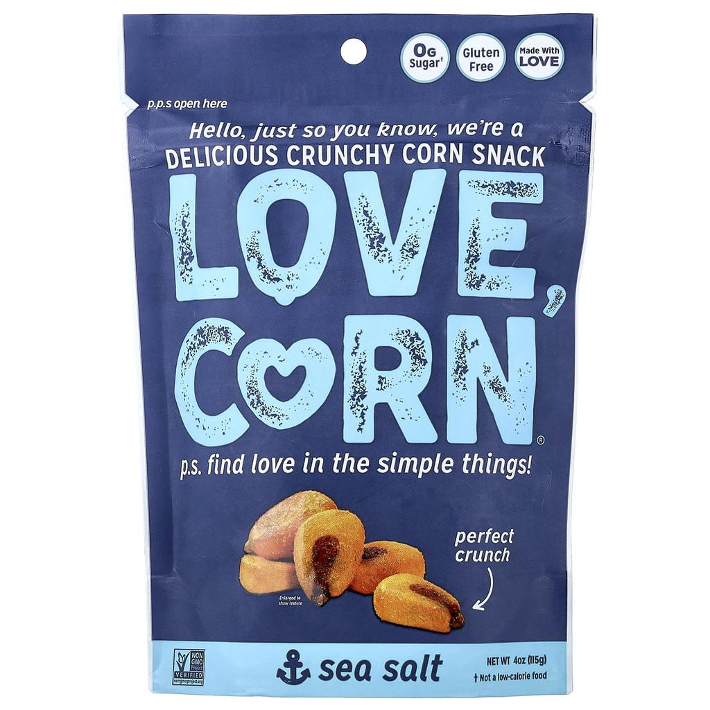 Love Corn, Delicious Crunchy Corn, Sea Salt, 115g (4oz)