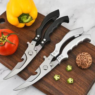 Stainless Steel Heavy-Duty Kitchen Scissors for Cutting Chicken, Duck, and Goose Bones
