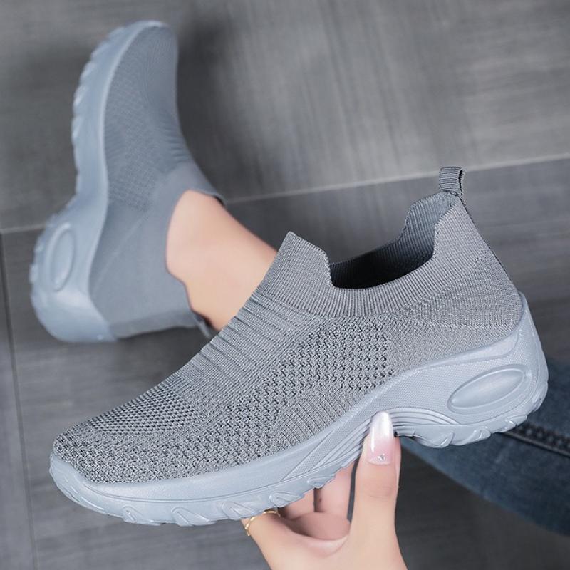 Fashion Red Women's Casual Sneakers Summer Comfortable Mesh Tennis Shoes Lightweight Soft Sole Slip-on Loafers Zapatos De Mujer