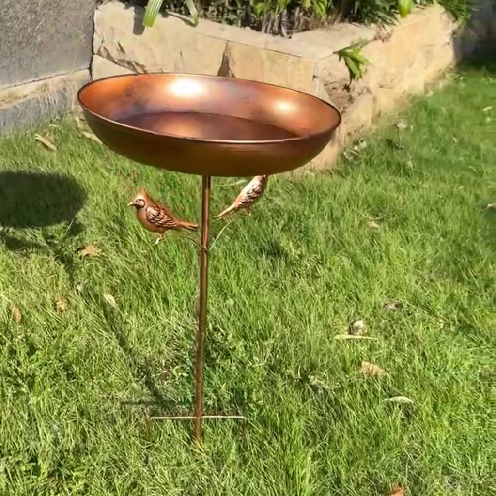 Bird Bath Disk Outdoor Feeder Decorative Bird Feeder Outside Platform for Backyard Garden Yard Decor