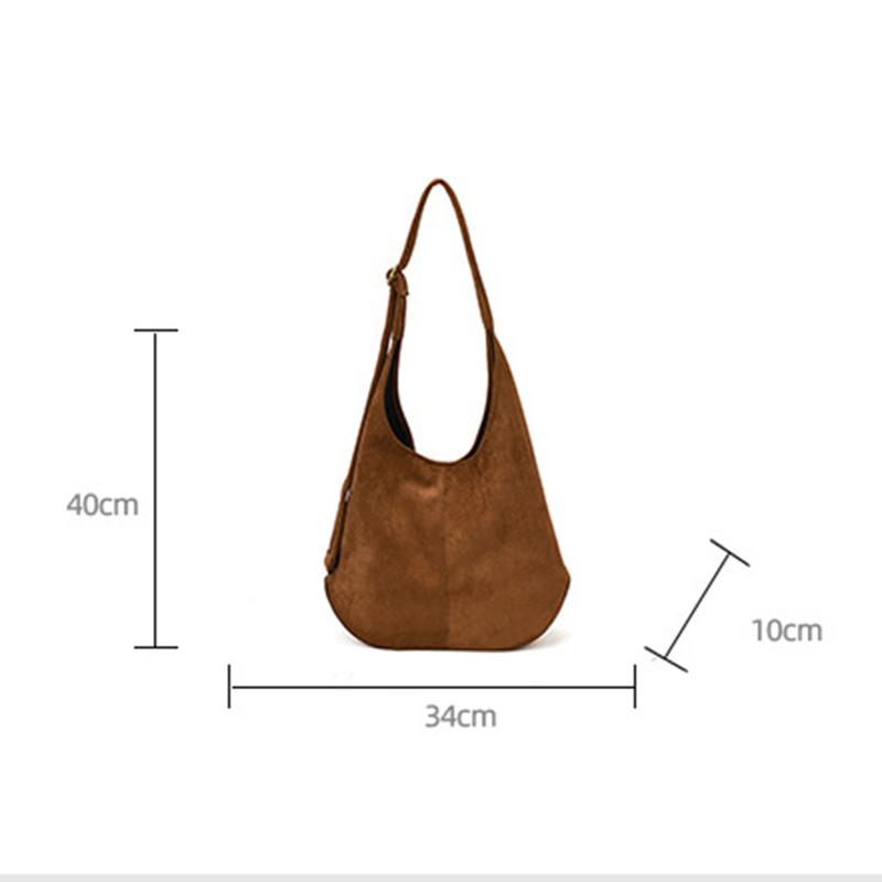 Women's High Capacity Pu Leather Shoulder Bag Winter New Fashion Retro Hobo Bag Luxury Brand Designer Handbags
