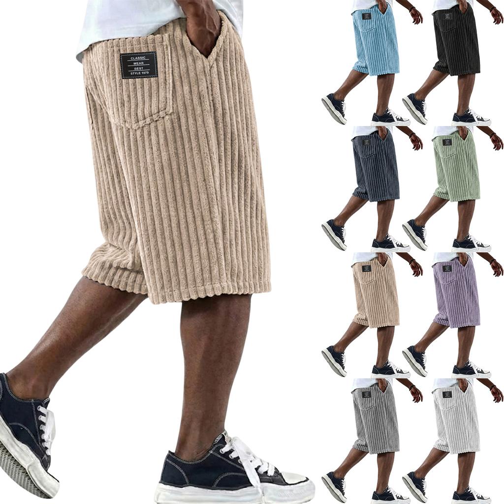 Pantaloncini da Spiaggia Estivi da Uomo Larghi a Gamba Dritta Pantaloncini Comodi