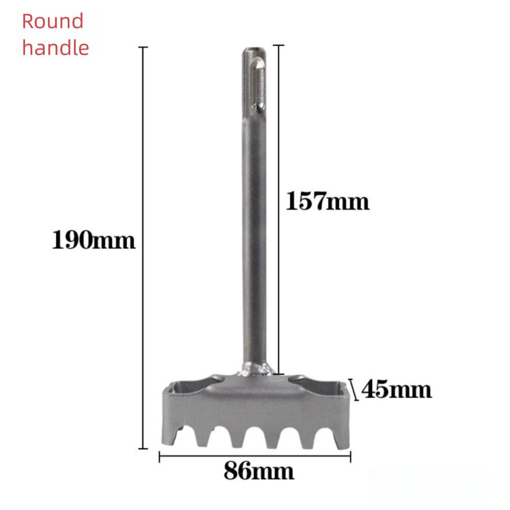 Portable Square Hole Punch Trapezoidal Teeth Multi-function Concrete Hole Bit Rectangle Slot Tool Square Hole Socket Sloter