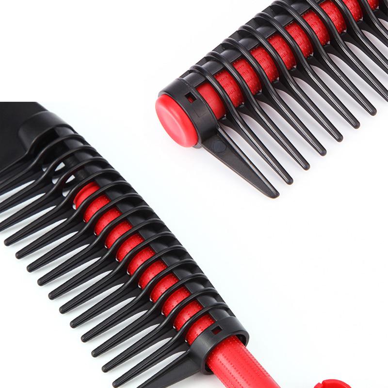 Nový Rolling Comb Vidlička proti zauzlování hřebenu na modelování vlasů Odnímatelný nástroj na rozčesávání rovných vlasů s velkými zuby