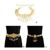 Exotic Waist Belt Aesthetic Charm Photo Props Belt for Jeans Dress Belt Body Jewelry Metallic Charm Photo Props