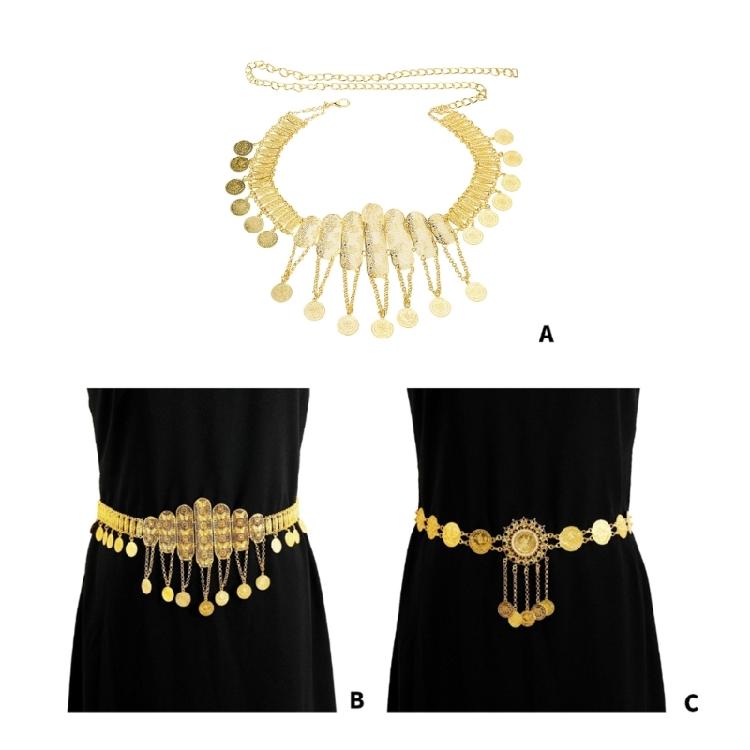 Exotic Waist Belt Aesthetic Charm Photo Props Belt for Jeans Dress Belt Body Jewelry Metallic Charm Photo Props