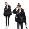 Shiny Wash-Free Hooded Down Cotton Women's Winter Jacket - Short Korean Style, Thickened and Fashionable.