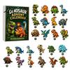 Durable Acrylic Christmas Tree Decor 24 Days Dinosaur Advent Calendar 2026, Cute 2D Collectible Toy Set Figures Countdown Calendar, Holiday Gifts for