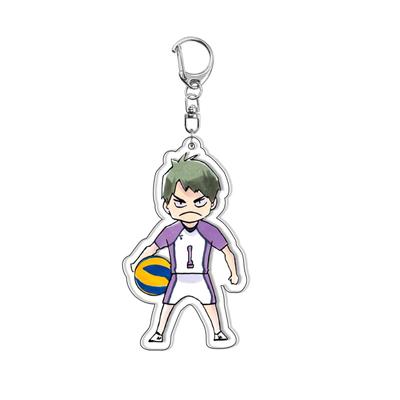 Creative Mobile Phone Lanyard Cartoon Volleyball Boy Keychain Cute Acrylic Pendant Backpack Hanging Decoration Gifts