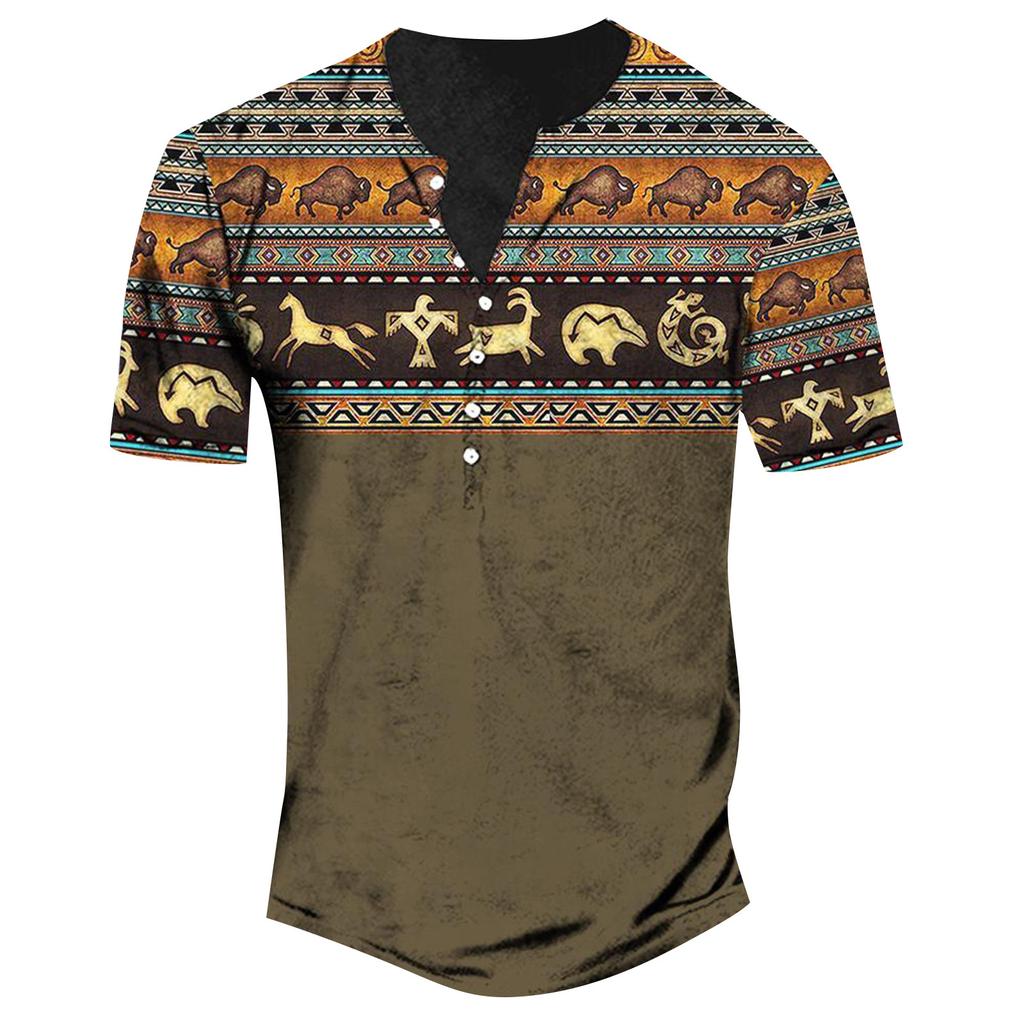 Men's Short Sleeve Graphic And Embroidered Fashion T-Shirt Spring And Summer Short Sleeve Printed
