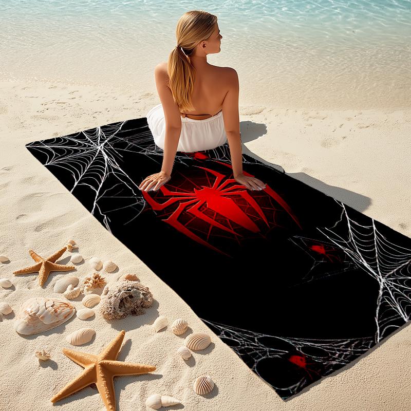 Spider-Man Beach Towel Outdoor Camping Beach Towel for Vacation Swim Outdoor Pool Absorbent Bath Towel