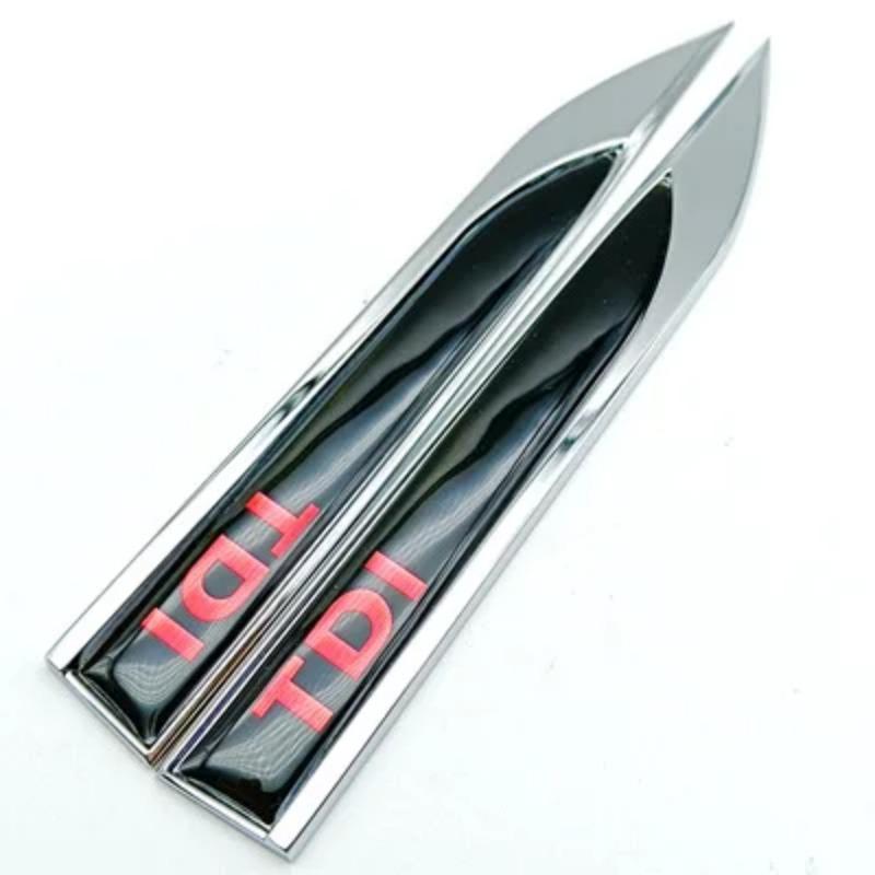 

2 шт. металлический логотип TDI на боковое крыло автомобиля эмблема наклейка наклейки для POLO PASSAT GOLF 5 6 7 MK7 MK4 MK5 MK6 1#