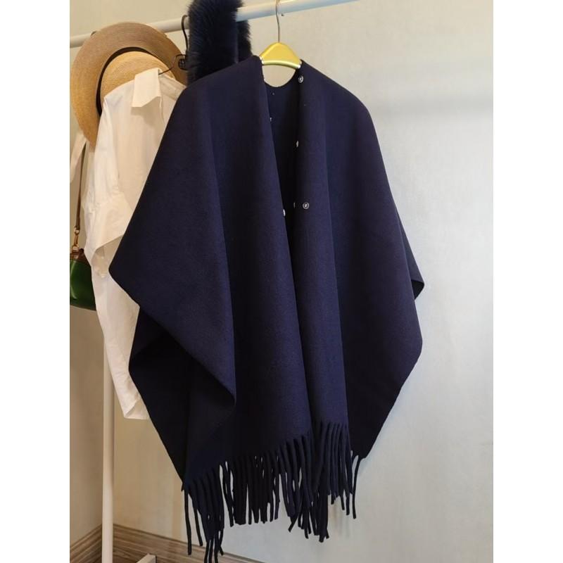 Womens Winter Warm Faux Wool Cape