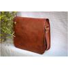 13" Leather Messenger Bag Laptop Case Office Briefcase Gift for Men Computer Distressed Shoulder Bag