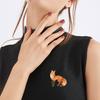 Broche Pin Tegneserie Ræv Design Zinklegering Pin UV-print Passer til Jakker Frakker Trøjer Mærke Alsidige Praktiske Tilbehør