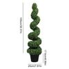 39 Inch Tower Topiary Spiral Artificial Plant Artificial Boxwood Decorative Plant Green Plastic Tree Green Fake Plant for Indoor