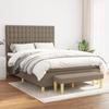 3137481 vidaXL Divan Bed with Mattress Taupe 140x200 Cm Fabric