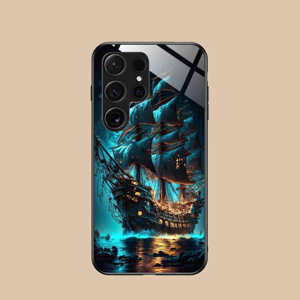Pirate Corsair Mobile Phone Case for Samsung Galaxy S26 S25 S24 S23 S22 S21 S20 Note20 Plus FE Ultra Glass Colorful Cover Cover