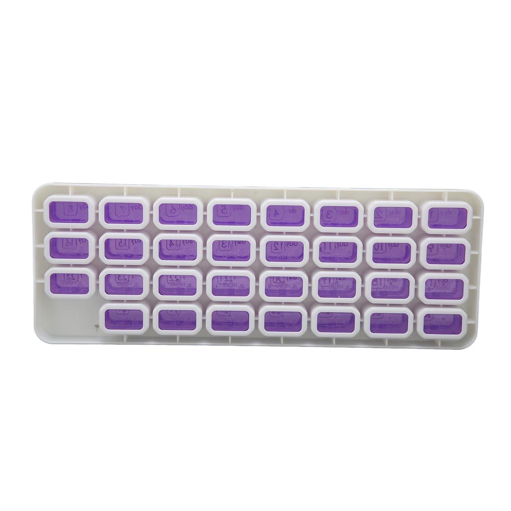 Monthly Pill Organizer One Month Small Compartments 31 Day 4 Week Pill Cases for Home Travel
