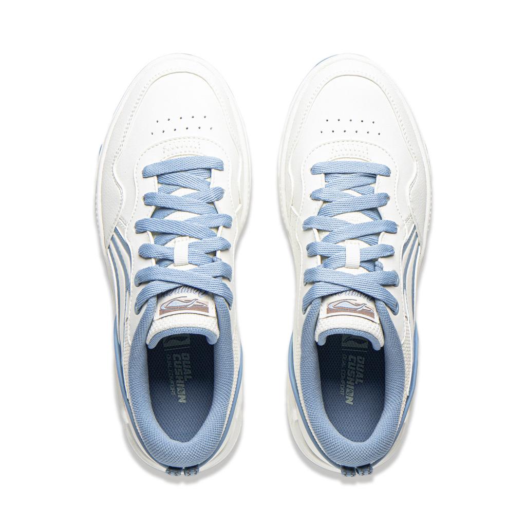 Li Ning Common 80s Classic Fashion Retro Versatile Thick Sole Comfortable Slip Resistant Durable Lightweight Low Top Sneakers Kids sneakers AGCW120-2
