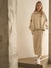 Leupeulle [De La] H-Line Skirt (Cream Herringbone)