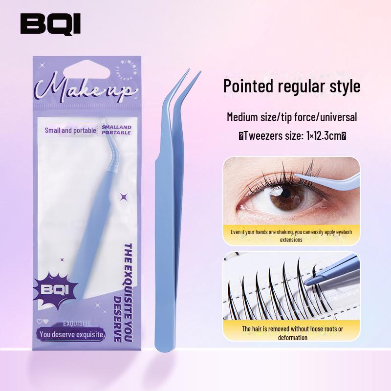 

Пинцет для ресниц BQI Gold Feather для начинающих — точный инструмент для накладных ресниц