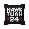 Hawk Tuah 24 Square Pillow Covers Polyester Room Cushion Case Cool Throw Pillow Case 4545