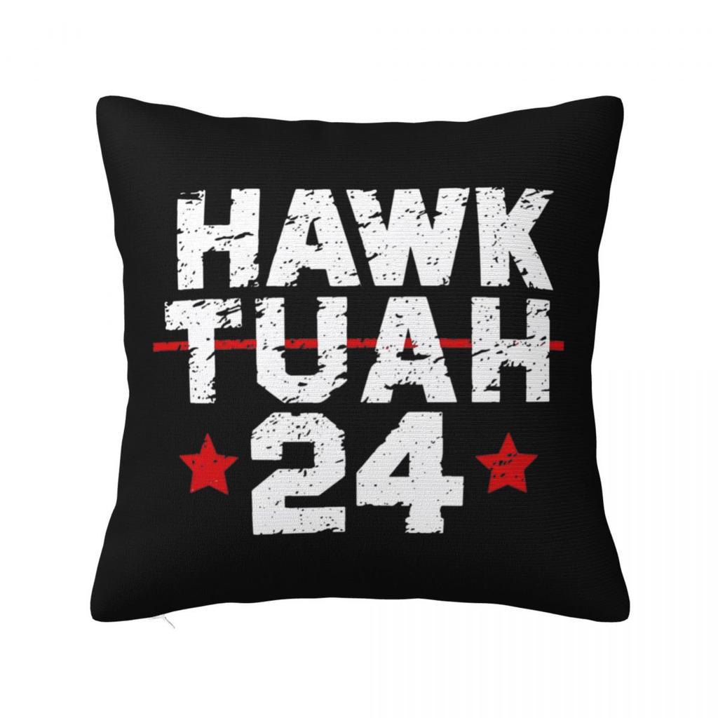 Hawk Tuah 24 Square Pillow Covers Polyester Room Cushion Case Cool Throw Pillow Case 4545