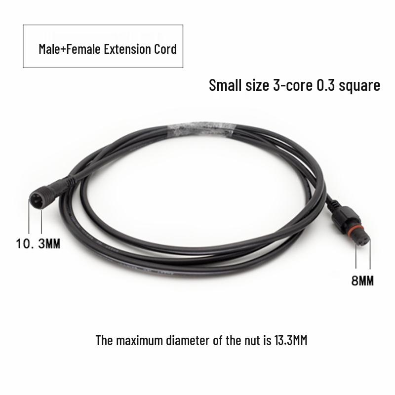 Waterproof Aviation Plug Male-Female Extension Connector for LED Lighting Fixtures