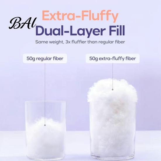 Lightweight Foam Alternative Puff Cooling Pillow, Soft Breathable Quilted Sleeping Machine Cloud-like Pillow Washable, Fluffy for Side And Back