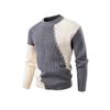New Winter Style Men's Fashion Color-blocking Sweater Men's Casual Base Shirt