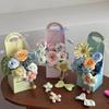2Pcs Creative Hand-Folded Folded Flower Box Flower Gift Box Romantic Flower Arrangement Box Portable Bouquet Wrapping Box
