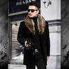 New Arrival Men's Mid-Length Shearling Suede Jacket - Thick Fur, European & American Street Style