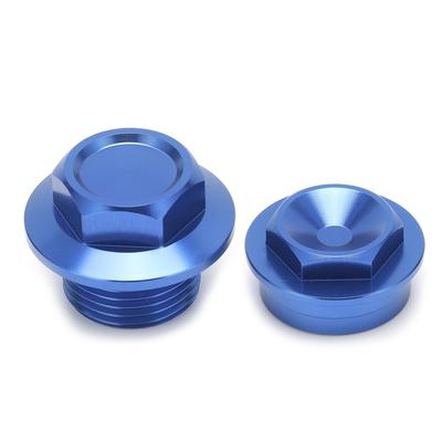 2pcs Motorcycle Front Wheel Axle Nut M18x1.5 Aluminum Replacement for 250?450 SXF 2015Blue