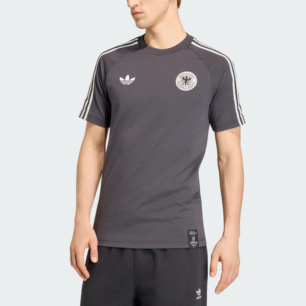 Adidas Originals T Shirts Men's Graphite Black Crew Neck Moderate KG5097