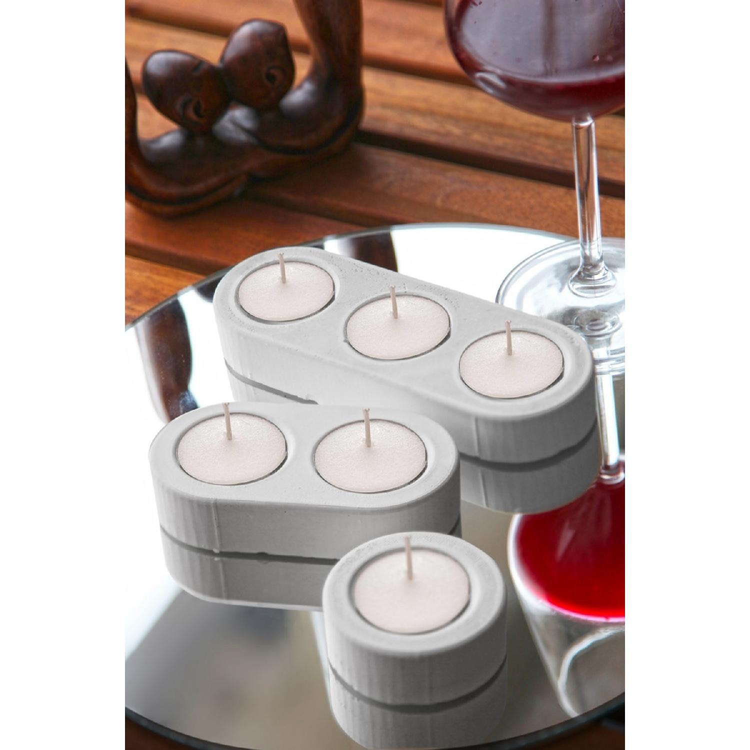 

3 предмета декоративная круглая свеча 3 предмета бетонный подсвечник -6 прочный бетон с резервуаром для свечей