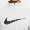 Nike Swoosh Run Logo Printed Reflective Half-Zip Casual Sports Top Women Tops Fog-Gray CW0293-097