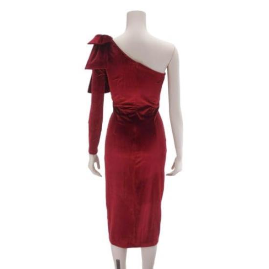 GRAXIA Cabaret Long Hostess Cabaret Club Lounge Size L Dress, Dress, One-Shoulder Dress, Dress, Dress, Slit, Décolleté Dress, Velvet, Ribbon, Women's,