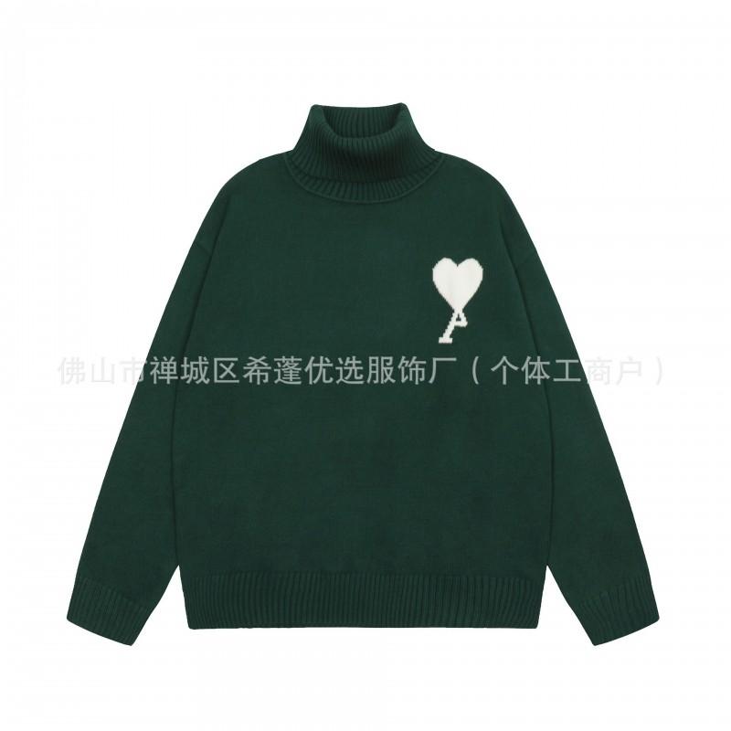 Übergroßer Strickpullover mit Herzjacquard Rundhalsausschnitt Lockerer Schnitt Unisex Lässiger Pullover