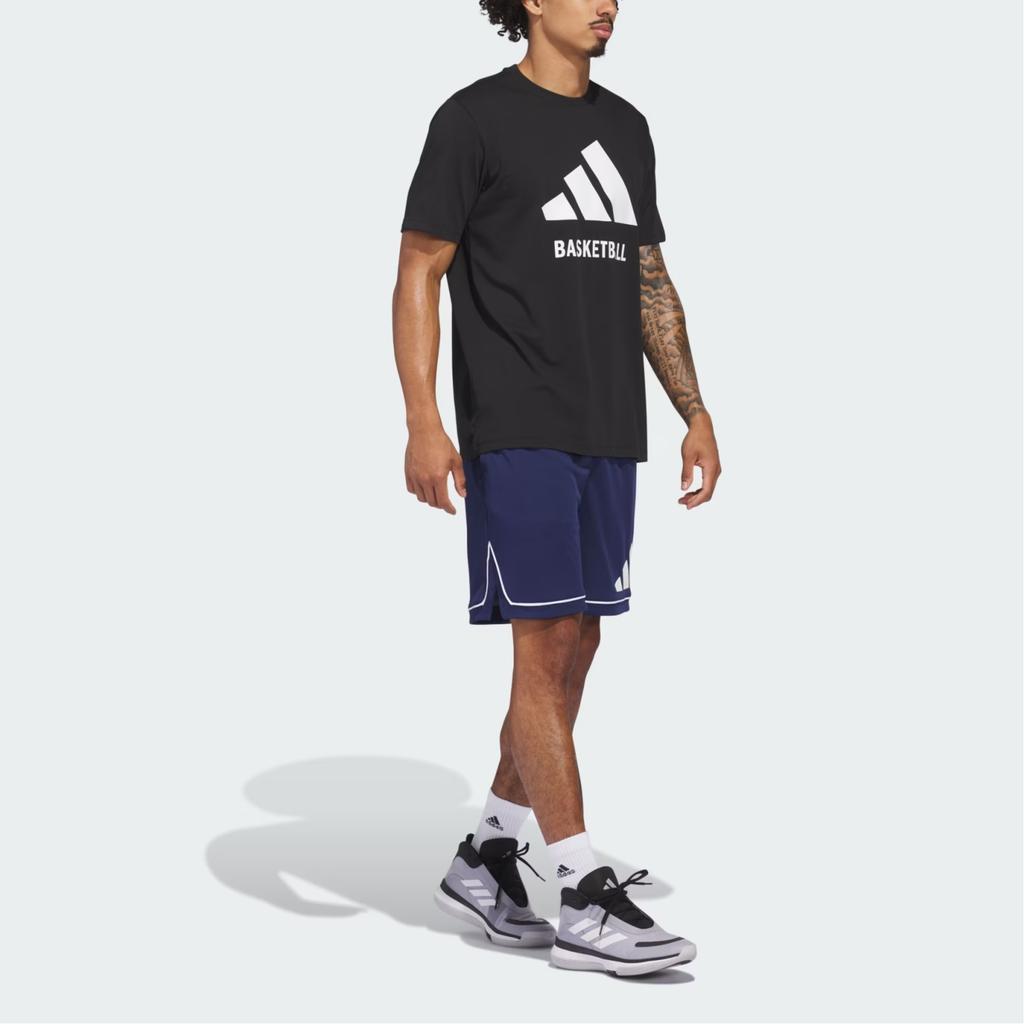 Adidas Casual Breathable Round Neck Sports Basketball Running Short Sleeve T-Shirt Men T-Shirt Black JI7098