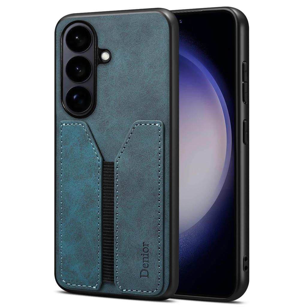 DENIOR For Samsung Galaxy S26/S26 Pro Case Elastic Card Holder PU Leather + TPU + PC Phone Cover