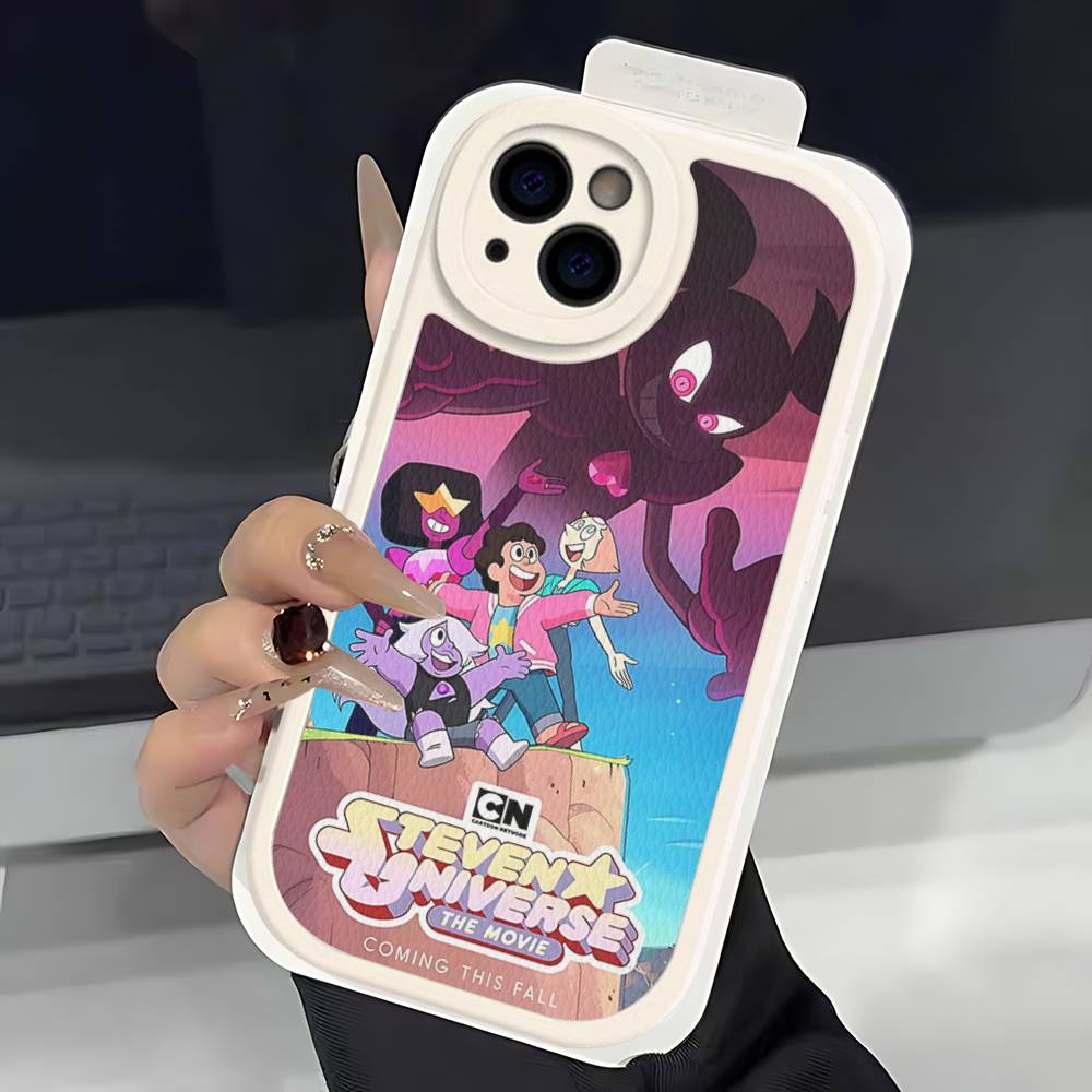 S-Steven Cartoon Funny U-Universe Phone Case Hard Leather For iPhone 16 15 14 13 12 Mini 11 14 Pro Max Xs X Xr 7 8 Plus