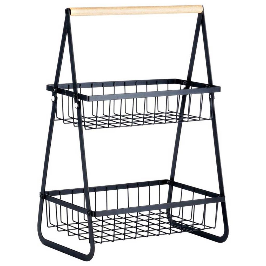 2-TIER STACKED FRUIT AND BREAD BASKET 229155