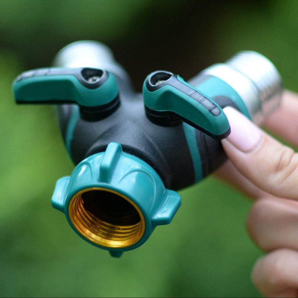 Metal Garden Hose Splitter Upgraded 2025, 2 Way Y Hose Connector, Easy Grip, Easy To Open