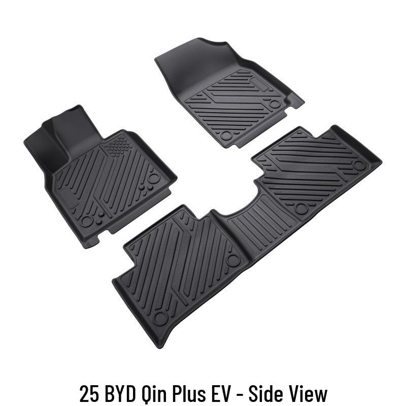 3D High-Edge Anti-slip TPE Floor Mats for 25 BYD Qin Plus-EV Models