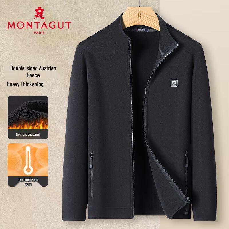 

MONTAGUT Men s Fleece Lined Full-Zip Cardigan Jacket 3XL
