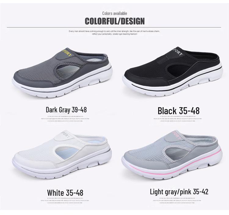 Chaussures d'été légères et décontractées à enfiler pour hommes et femmes - Respirantes, à bout fermé, adaptées aux couples